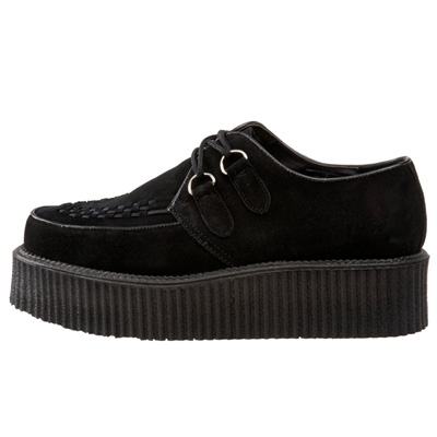 Demonia Creeper 402s schwarze Wildleder Peelings | Attitude Herren Casual Retro Schuhe Demonia Creeper 402S Rot Suede